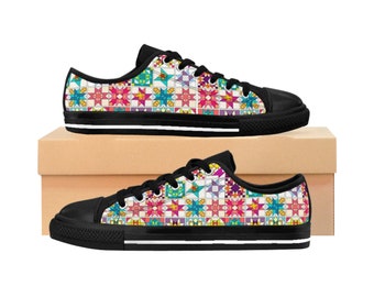 Canvas Women Sneakers, Designer Custom Shoes Women