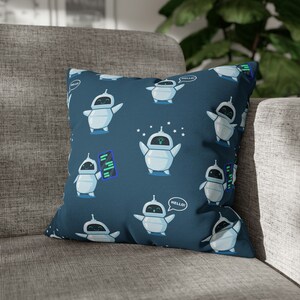 Robot Pillow Case, Pillow Cover, Kids Bedroom Decor, Nursery Decor, Square Pillow Case, Boys Pillow, Girls Pillow, Kids Pillow Case