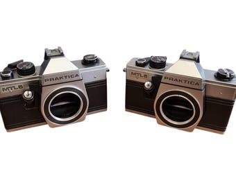 Vintage 2x Praktica MTL5-camera uit de jaren 80 35 mm spiegelreflexcamera, volledig getest