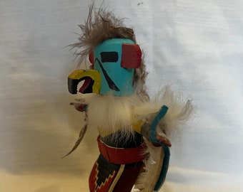 Poupée amérindienne peinte à la main "Eagle" Kachina Southwest Decor poupée vintage