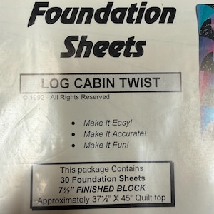 Foundation Paper Piecing Sheets – Emily’s Star / Log Cabin Twist