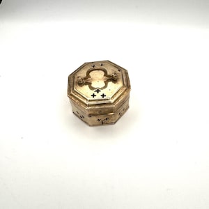 Brass Tin with Hinged Lid 3”