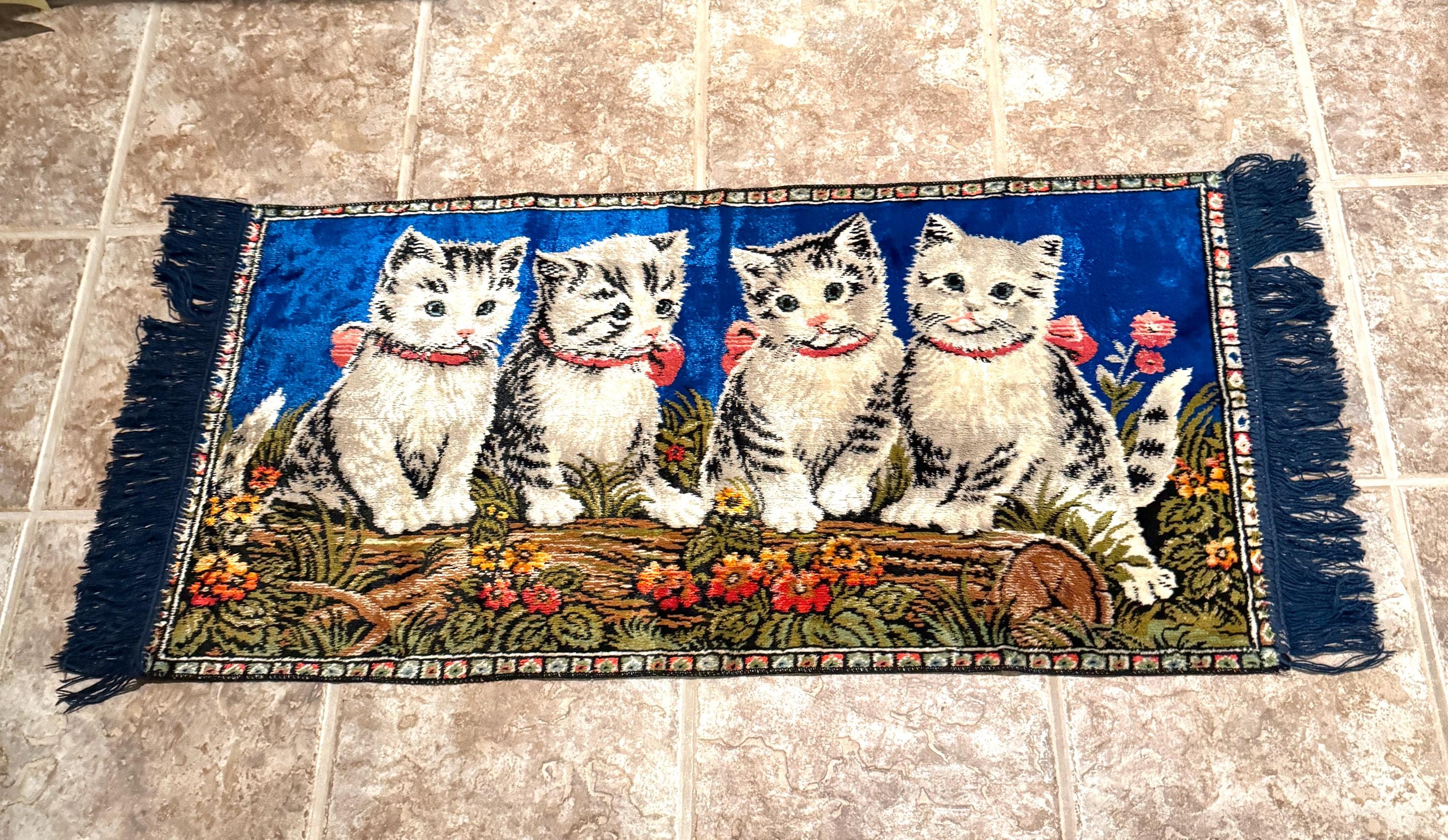 Vintage Cat Rug - Etsy