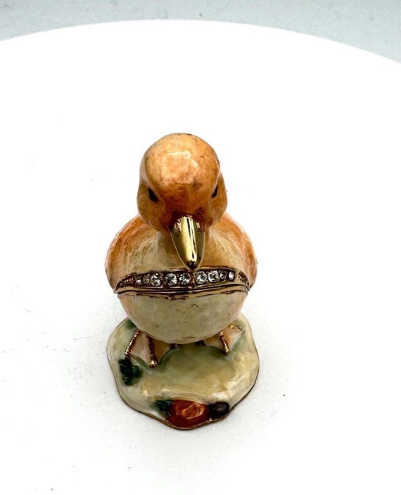 Kubla Crafts Pewter & Enamel Duckling Trinket Box - image 2