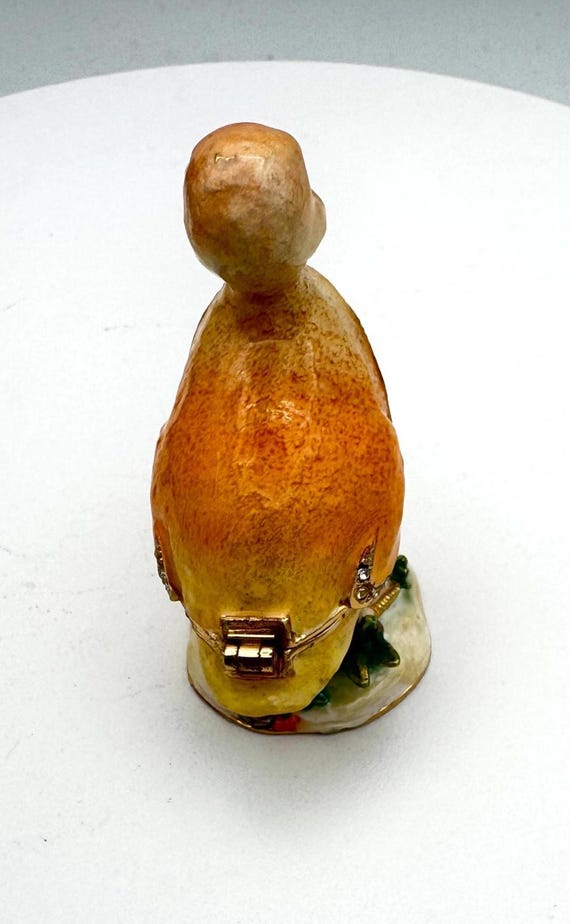 Kubla Crafts Pewter & Enamel Duckling Trinket Box - image 4