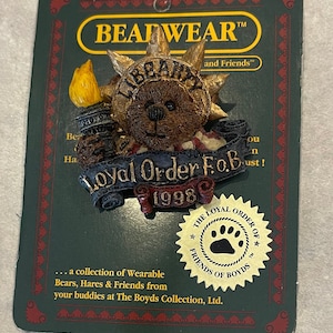 Bearwear Boyds Bears Brooch 1998- Libearty Royal Order