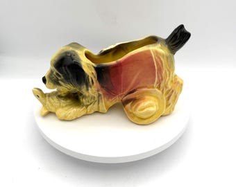 McCoy USA Dog Planter Cowboy Hat Turtle 1950s