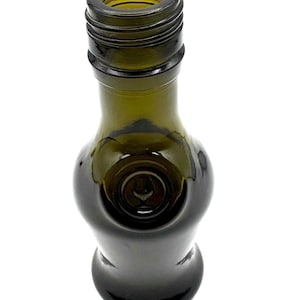 Green Glass Bottle Italian Olive Oil Bottle 100ml Embossed Wine Seal Cork Vintage