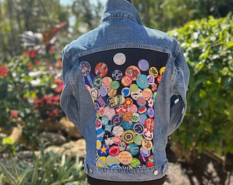 Moschino Vintage Silk Scarf and NWT Levi Denim Jacket - Size S
