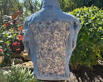 Liberty London Vintage Silk Scarf and NWT Levi Denim Jacket - Size L