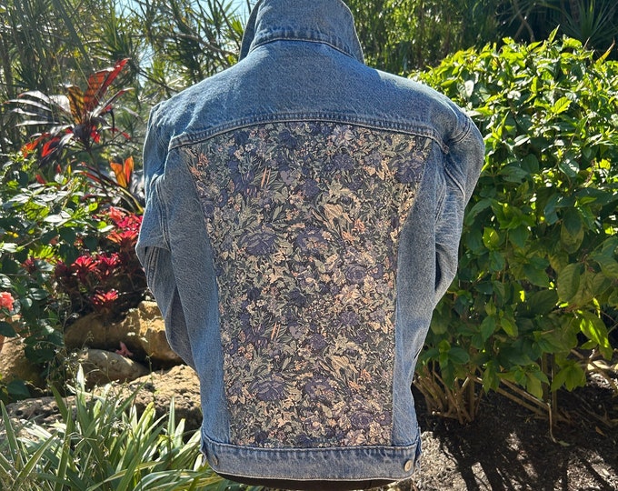 Liberty London Vintage Silk Scarf and NWT Levi Denim Jacket - Size L