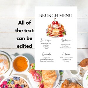 Target Brunch Sign Brunch Menu Sign Template, Custom Menu Sign, Edit Menu, Large Sign ...
