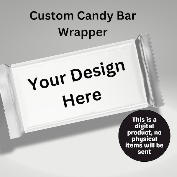 Personalized Chocolate Bar Label, Custom Candy Bar Wrapper, Personalized Party Favor