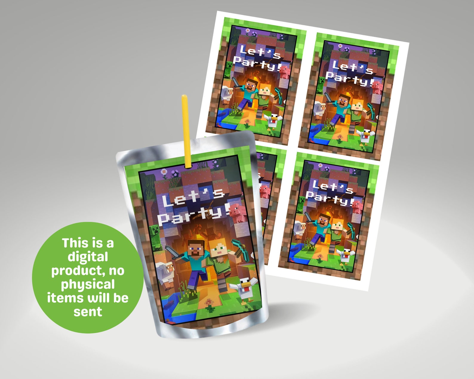 Minecrafter Party Snacks Printable Bundle