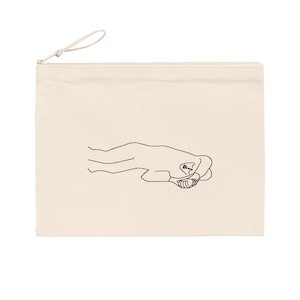 Sleeping Boy Pencil Case in Black