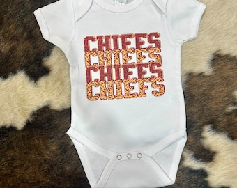 Chiefs Baby Onesie® Cute Football Onesie® kansas city baby Chiefs Baby Clothes