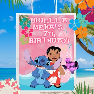 Stitch Gift Bags | Lilo And Stitch Party Favors | Gift Bag Labels | Lilo And Stitch