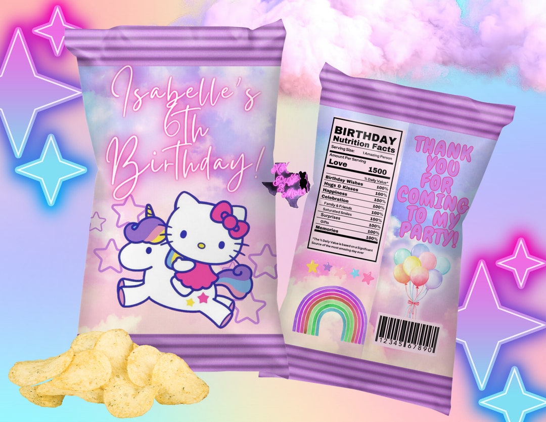 Pink Cat Hk Digital Chip Cat Birthday Pink Cat Birthday Kitty Pink