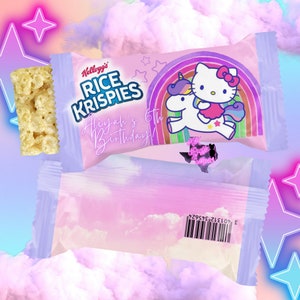 Pink Cat | Hk Digital Rice Krispie| Cat birthday | Pink cat birthday | Kitty | Pink unicorn | Digital file | Hello | Digital Download |