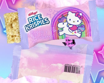 Pink Cat | Hk Digital Rice Krispie| Cat birthday | Pink cat birthday | Kitty | Pink unicorn | Digital file | Hello | Digital Download |