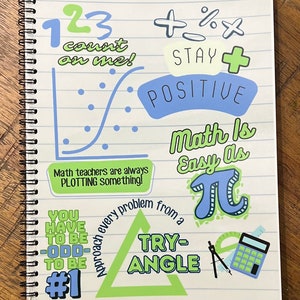 Sublimation Math Puns Notebook Cover