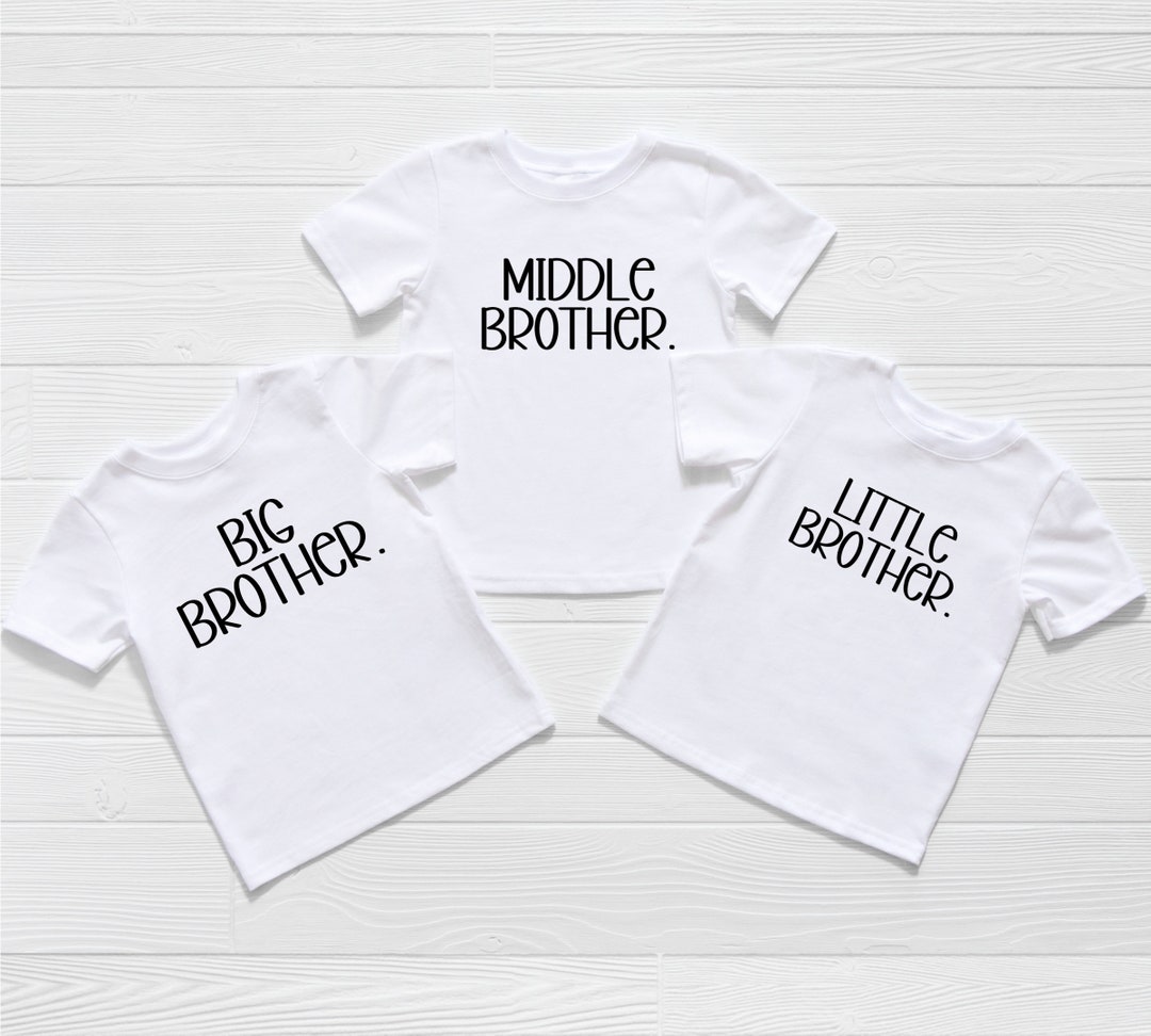 Matching Sibling SVG Little Brother Svg Middle Brother Svg Big Brother