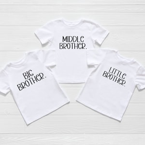 Matching Sibling SVG | Little Brother Svg | Middle Brother Svg | Big Brother SVG| Silhouette | Sublimation | Family Svg | Instant Download