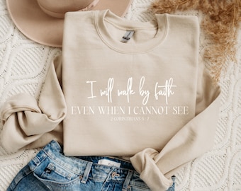 I Will Walk By Faith Svg  | Bible Verse Svg | Christian Svg | Religious Svg Png | Chrisitan Shirt | Instant Download | Cricut | Sublimation