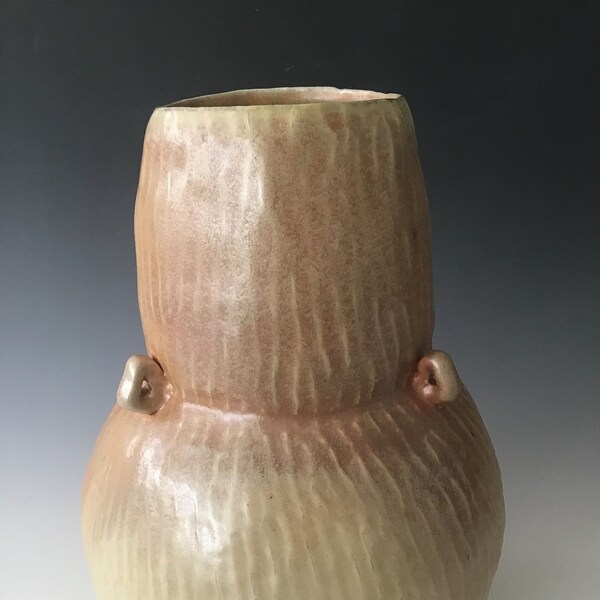 Porcelain wheel thrown vase