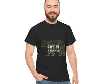 T-shirt met print beer, shirt Wildlife Nature Love, outdooravontuur