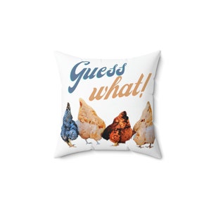 Chicken Butt Square Pillow