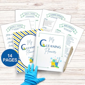 Minimalistisch schoonmaakschema, schoonmaaklijst, schoonmaakchecklist, maandelijkse checklist, wekelijks takenschema, bewerkbare schoonmaakplanner