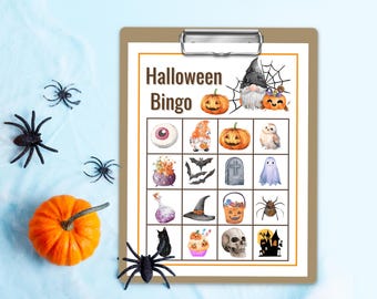 Halloween Bingo, 40 Halloween Bingo Cards, Printable Halloween Kids Activity, Halloween Kids Bingo, Printable Halloween Games