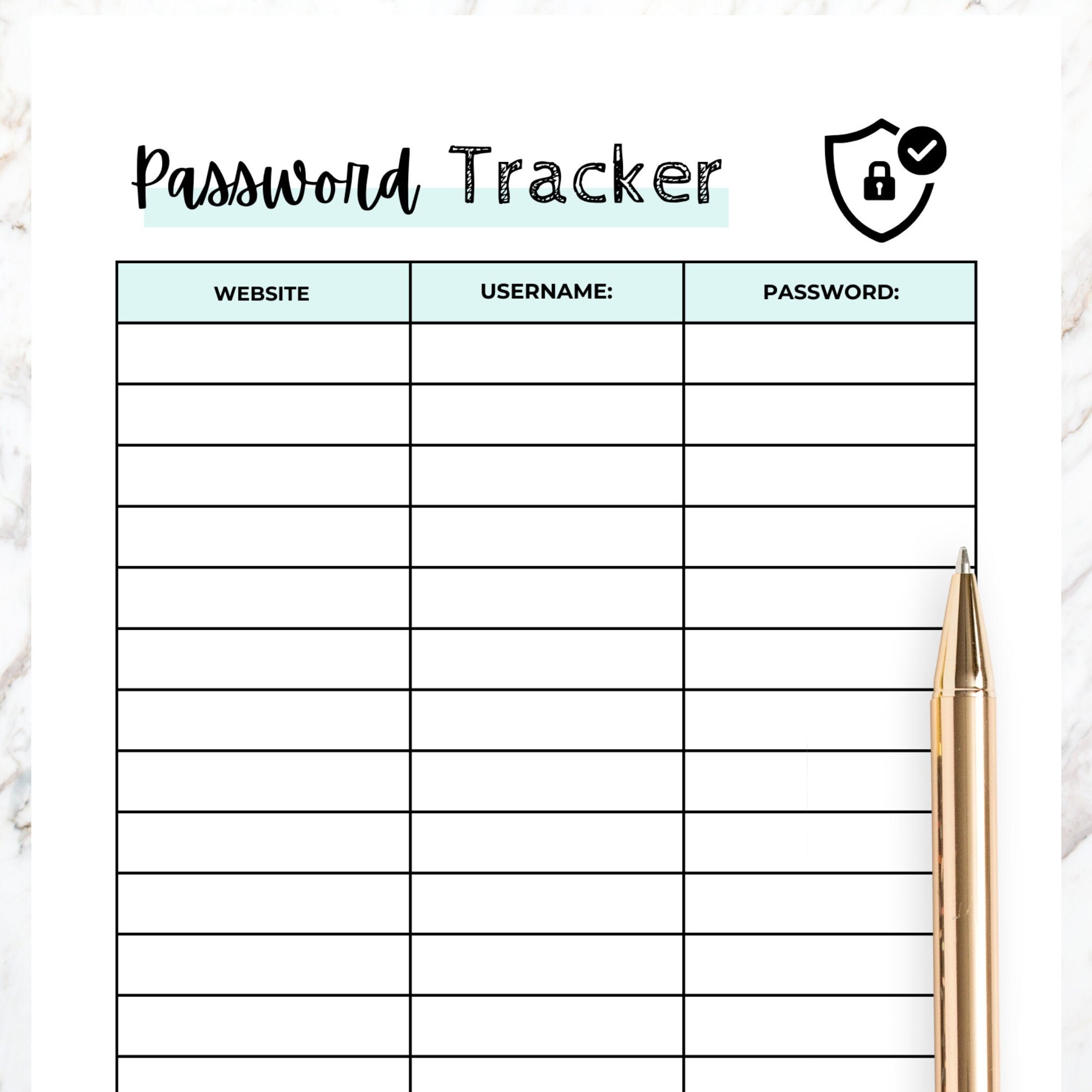 Password Tracker Printable 3 Printable Password Log Password Keeper ...