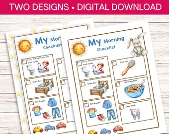 Morgen-Routine-Diagramm für Kinder Visueller Ablaufplan Kinder-Routine-Diagramm, Morgen-Routine für Kinder, Morgen-Routine für Kinder, Morgen-Routine Kleinkind