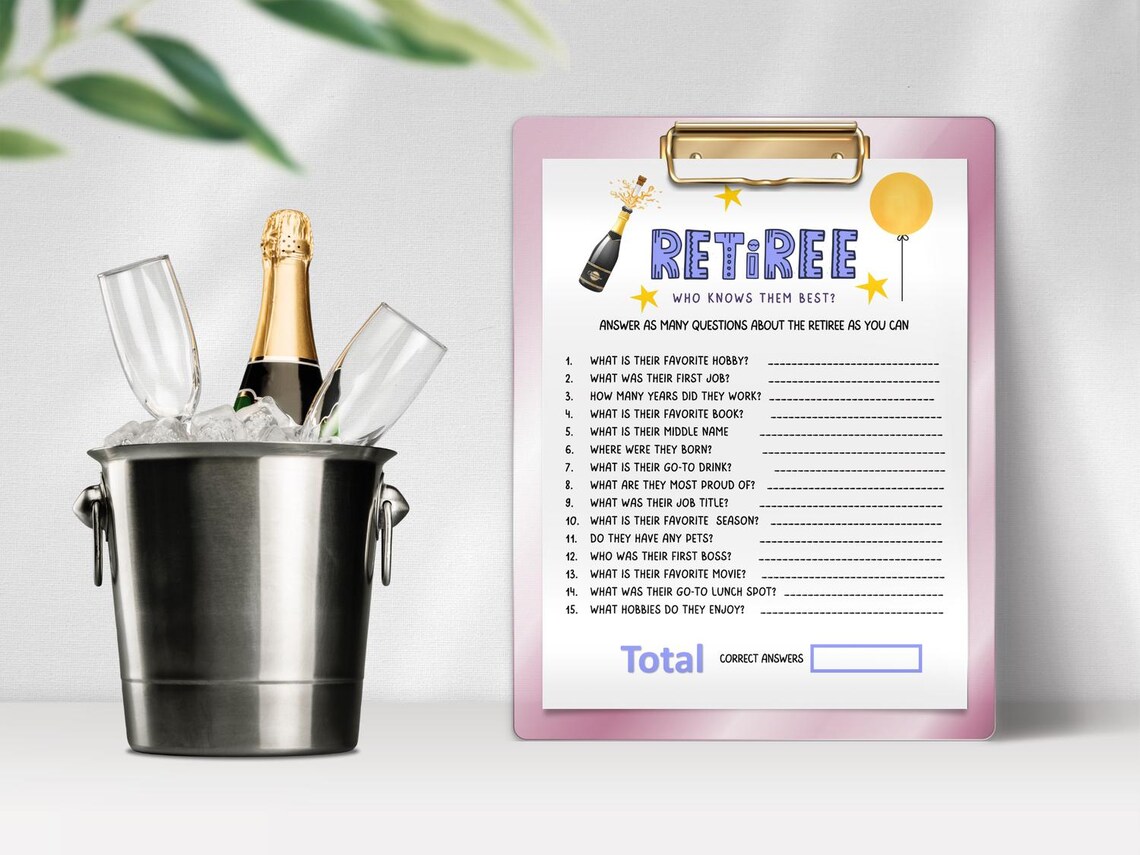 Who Knows the Retiree Best Game, Retirement Party Game, Fun Co-worker ...