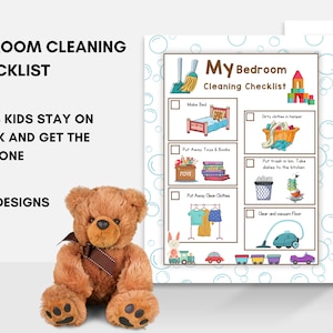 Printable Bedroom Cleaning Checklist for Kids Clean Room Checklist ...
