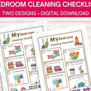 Printable Bedroom Cleaning Checklist for Kids Clean Room Checklist ...