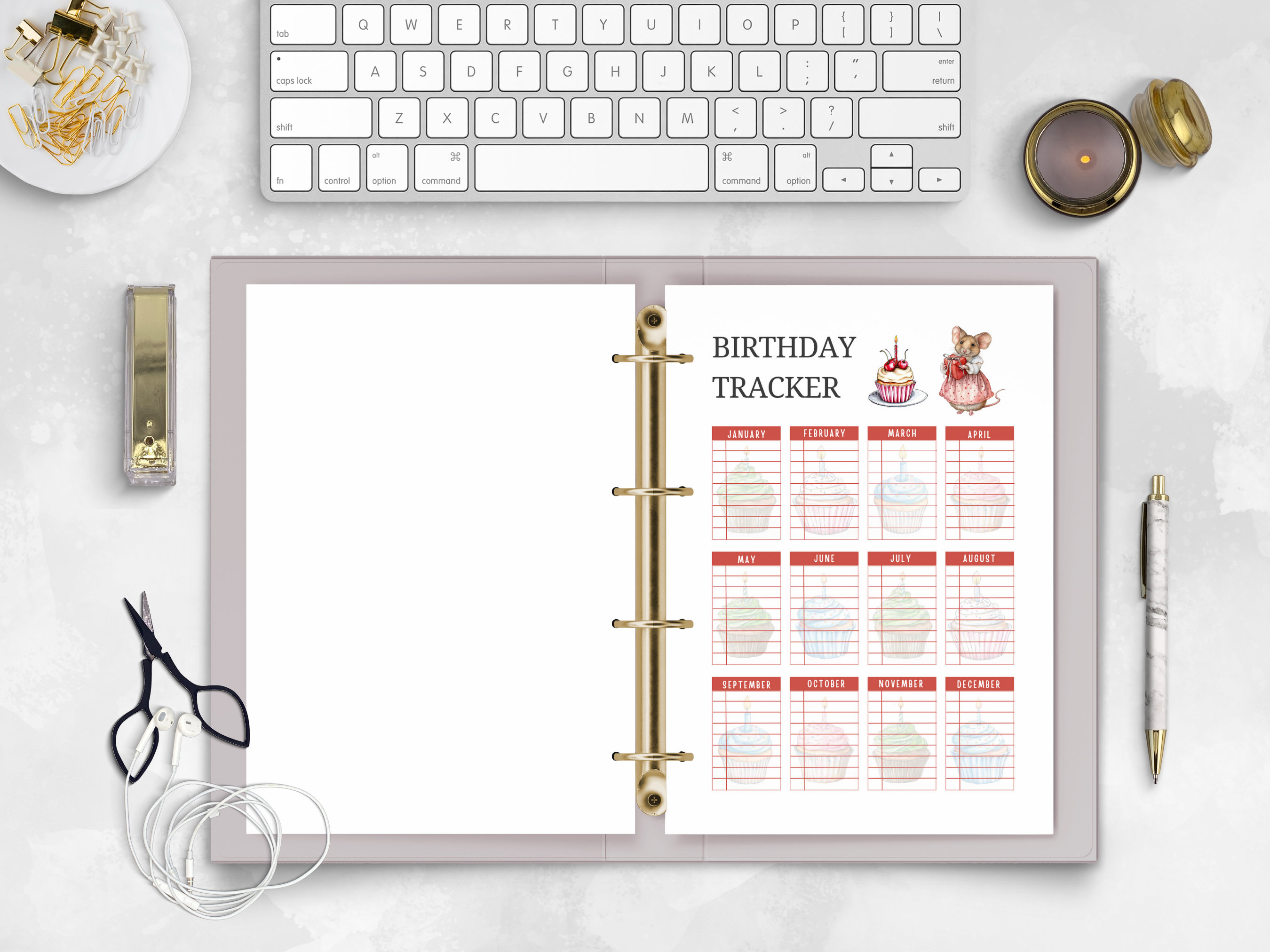Editable Perpetual Birthday Calendar, Birthday Checklist, Birthdays ...