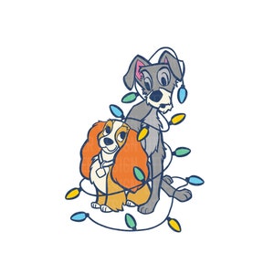 Christmas Lady and the Tramp Svg, Lady and the Tramp Png, Digital Download, Instant Download, Cricut Files, Lady and the Tramp Png, Cricut