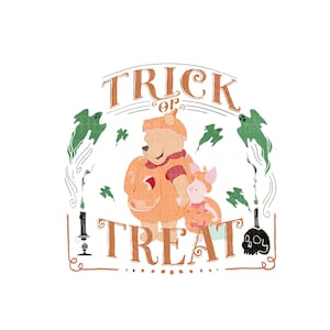 Halloween Winnie The Pooh Png, Winnie The Pooh Svg, Winnie Halloween Pumpkin Png, Winnie Halloween Sublimation, Spooky Png, Trick Or Treat