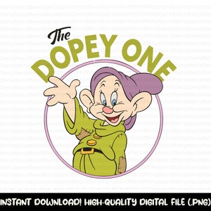 The Dopey One, Seven Dwarfs Png, Seven Dwarfs Svg, Svg Files For Cricut, Family Matching Png, Family Trip Png, Birthday Squad Png, Dopey Svg