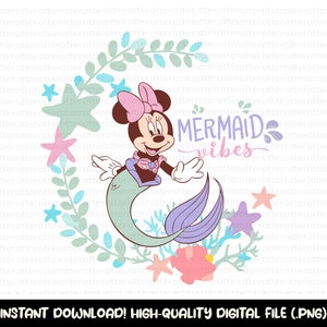Sirena minnie Png, Sirenita Png, Ariel png, Sirena Clipart, Sirenita Png, Princesa Png, Descarga Instantánea, Sólo Png