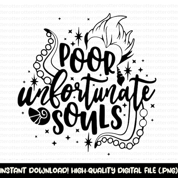 Poor Unfortunate Souls SVG, Little Mermaid SVG, Ursula SVG, Digital File, Cut File, Cricut, Silhouette