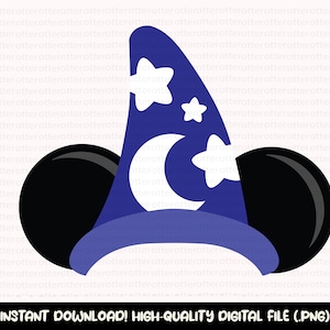Sorcerer Hat Svg, Sorcerer Mouse SVG, Magic Mouse SVG, Sorcerer Hat Png, Magic Mouse Png, Digital Download