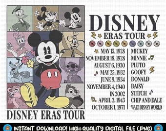 Mouse and Friends Svg, The Eras Tour Mouse and Friends PNG, Mouse And Friends Comfort Color Png, The Eras Tour Svg, Family Vacation Svg