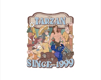 Retro Tarzan Png, Tarzan Since 1999 Png, Jungle Man Shirt Png, Family Vacation 2025, Wild Man Png, Animal Kingdom, Jungle Characters Png