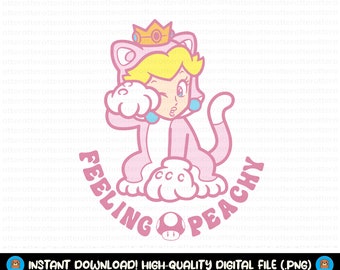 Princesa Peach Svg , Princesa Peach Png, Diseño para camisa, Super Mario SVG, Mario digital, Super Mario Design Png, Super Mario Svg, Cricut