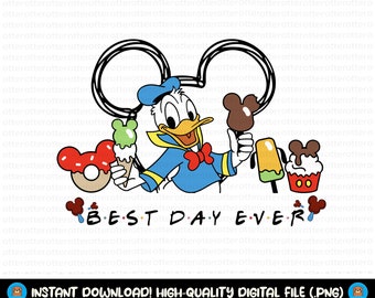 Ente Best Day Ever Png, Donald Png, Maus Png, Magisches Schloss Png, magischer Urlaubstag Png, digitale Datei, sofortiger Download