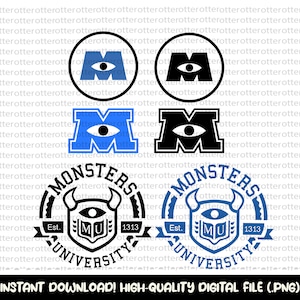 Bundle Monsters University Svg, Monsters University Png, Monsters University, Digital File, Svg, Sublimation Design, Monsters University